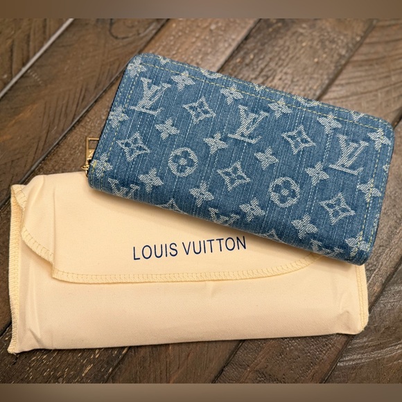 Denim Monogram Large Wallet, New - Picture 3 of 16